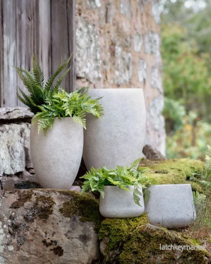 Blomkruka Utomhus Carrara Marble Ø27/36 cm 2-pack - Bild 2