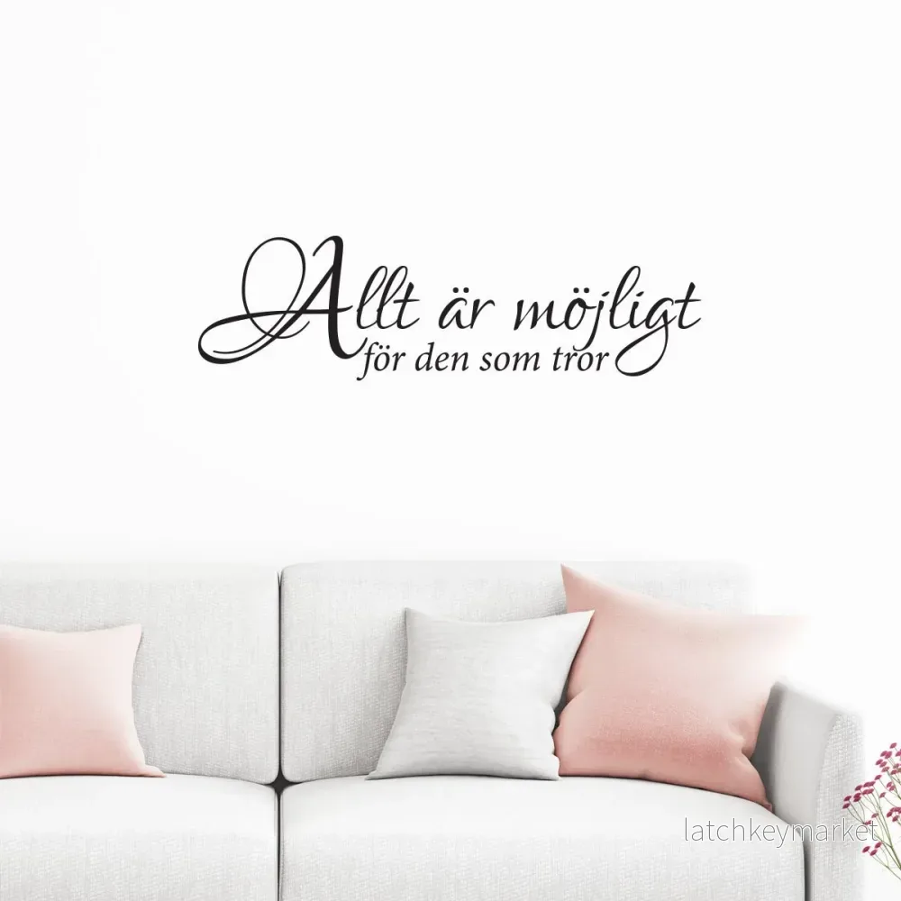 Väggord allt är möjligt