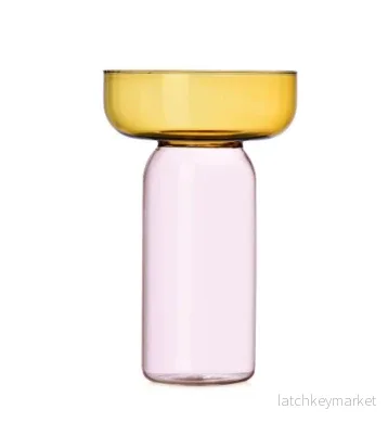 Cylinder Vase Pink Amber Cylinder Vase Pink Amber