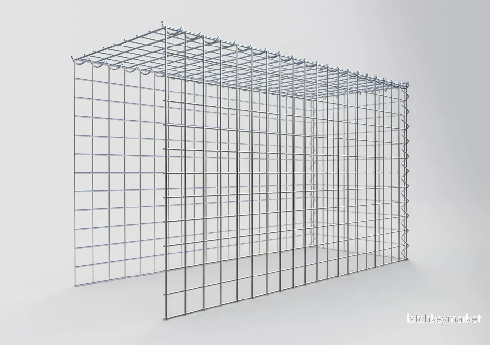 Extra gabion typ 4 100 cm x 60 cm x 40 cm (L x H x D), maskstorlek 5 cm x 5 cm, spiral - Bild 2