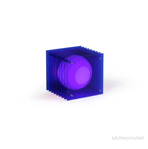 LOP Small Square Blue Lamp LOP Small Square Blue Lamp