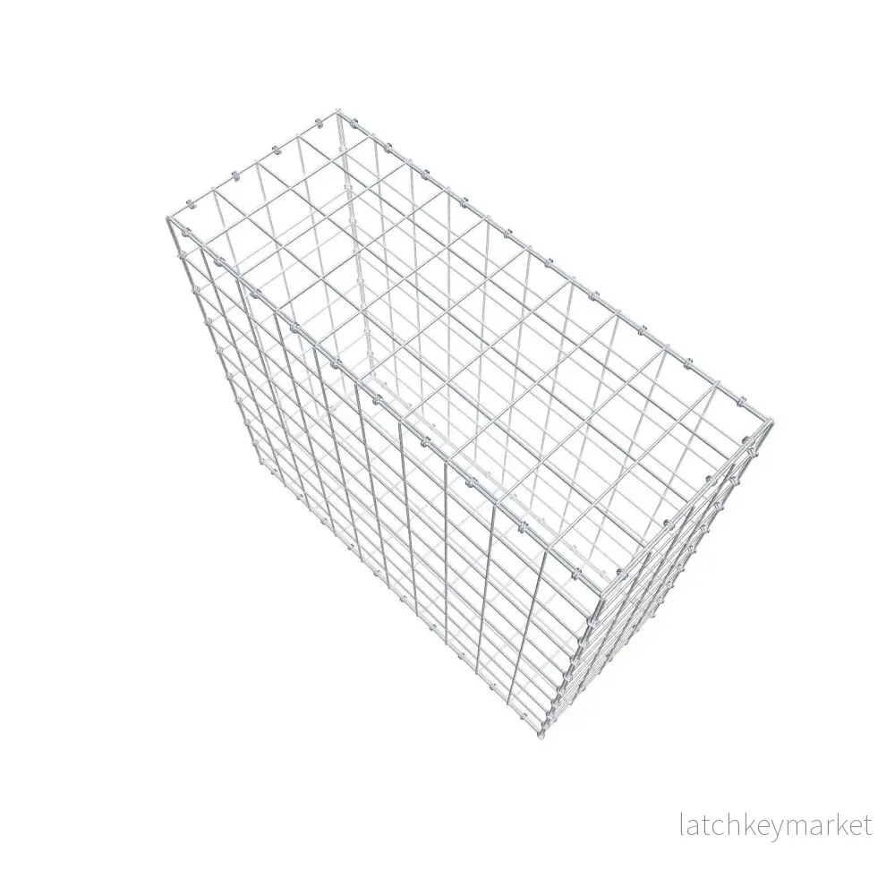 Gabion 100 cm x 90 cm x 40 cm (L x H x D), maskstorlek 10 x 10 cm, spiralring - Bild 3