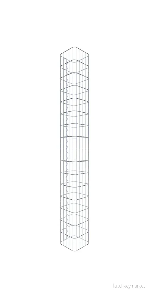 Gabionpelare vinkelrät 27 cm x 27 cm, 160 cm höjd, MW 5 cm x 10 cm