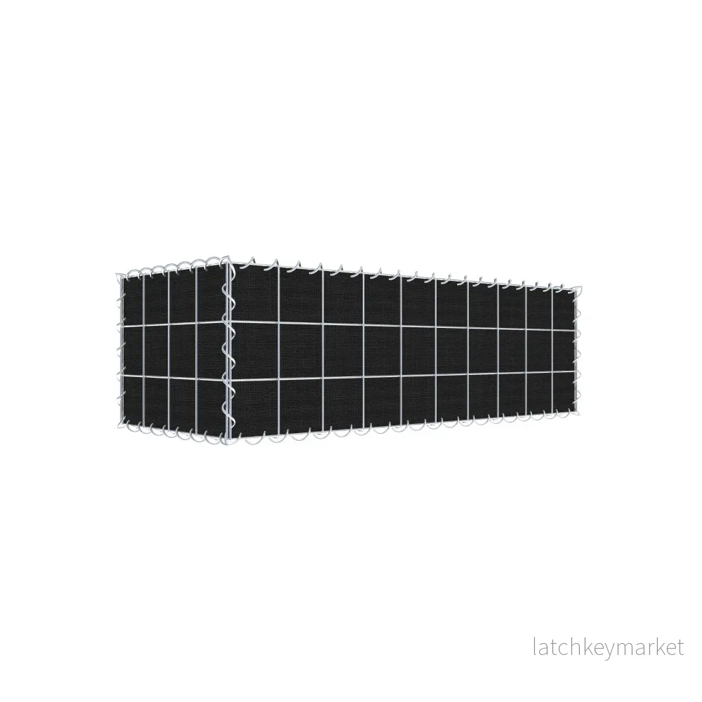 Grön gabion med fleece 100 cm x 30 cm x 40 cm (L x H x D), maskstorlek 10 cm x 10 cm, spiral Grön gabion med fleece 100 cm x 30 cm x 40 cm (L x H x D), maskstorlek 10 cm x 10 cm, spiral