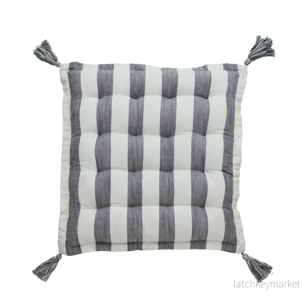 Felima sittdyna randig / 45×45 cm Vit/D. Grå Felima sittdyna randig / 45×45 cm Vit/D. Grå