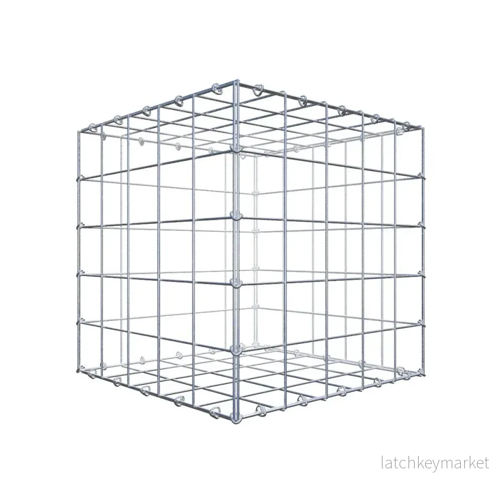Gabion 50 cm x 50 cm x 50 cm (L x H x D), maskstorlek 10 cm x 10 cm, C-ring Gabion 50 cm x 50 cm x 50 cm (L x H x D), maskstorlek 10 cm x 10 cm, C-ring