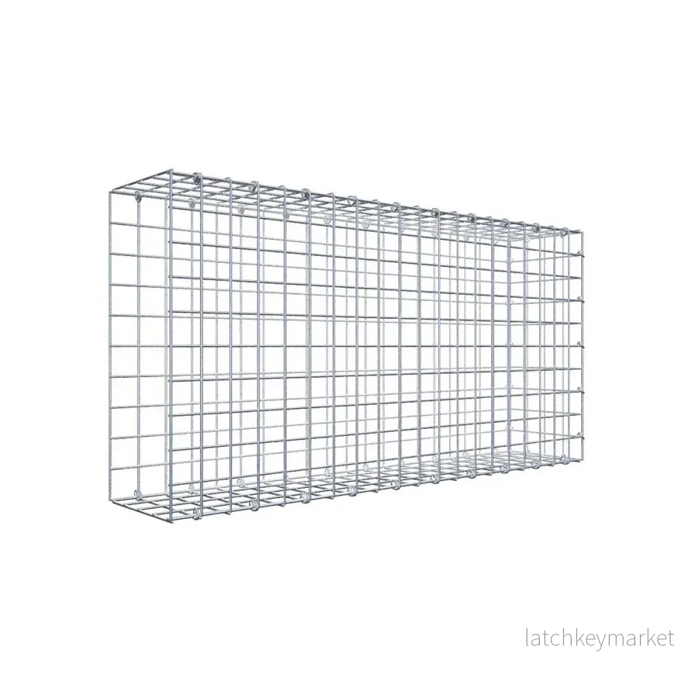 Typ 2 påbyggnadsgabion 100 cm x 50 cm x 20 cm (L x H x D), maskstorlek 5 cm x 5 cm, C-ring Typ 2 påbyggnadsgabion 100 cm x 50 cm x 20 cm (L x H x D), maskstorlek 5 cm x 5 cm, C-ring