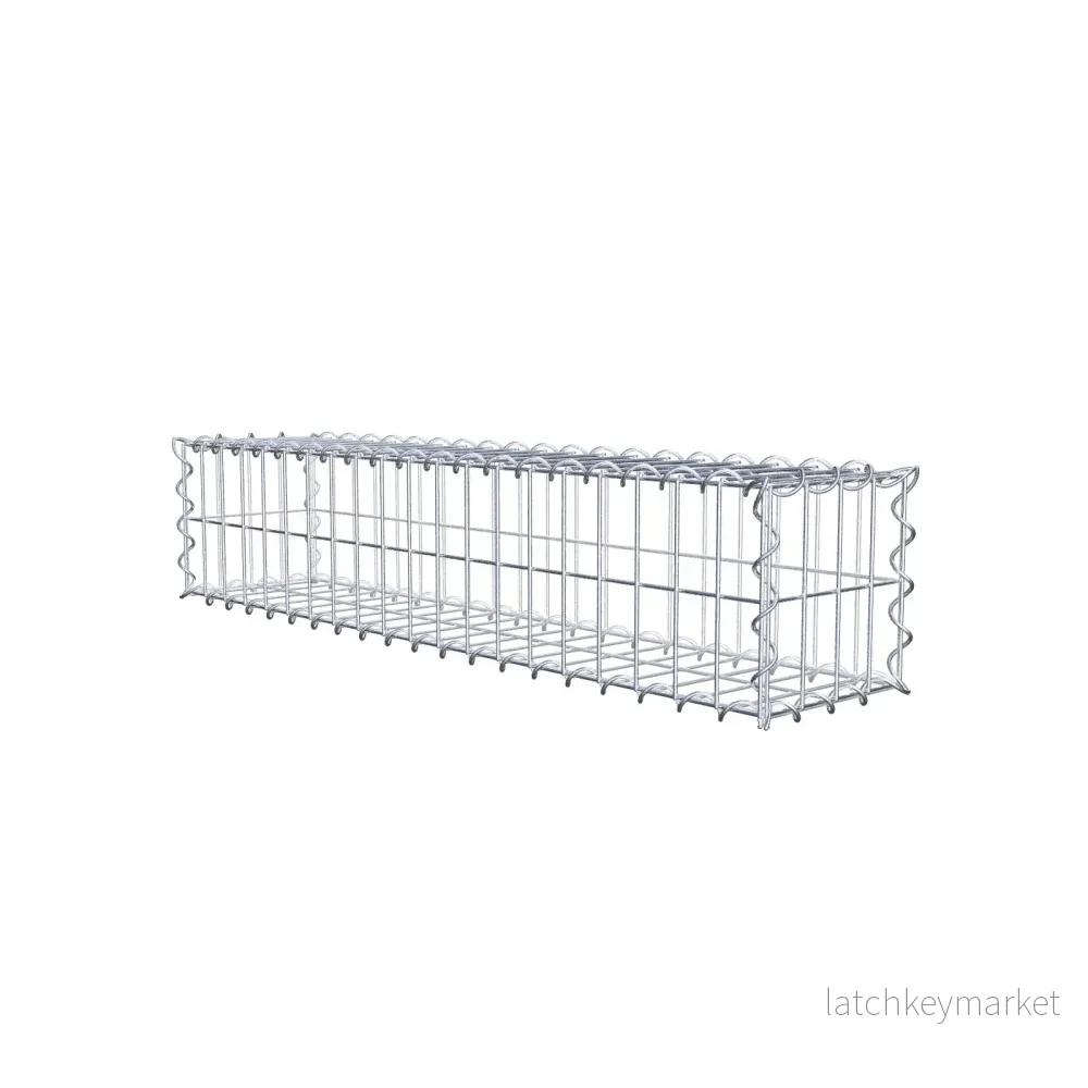Gabion 100 cm x 20 cm x 20 cm (L x H x D), maskstorlek 5 cm x 10 cm, spiral
