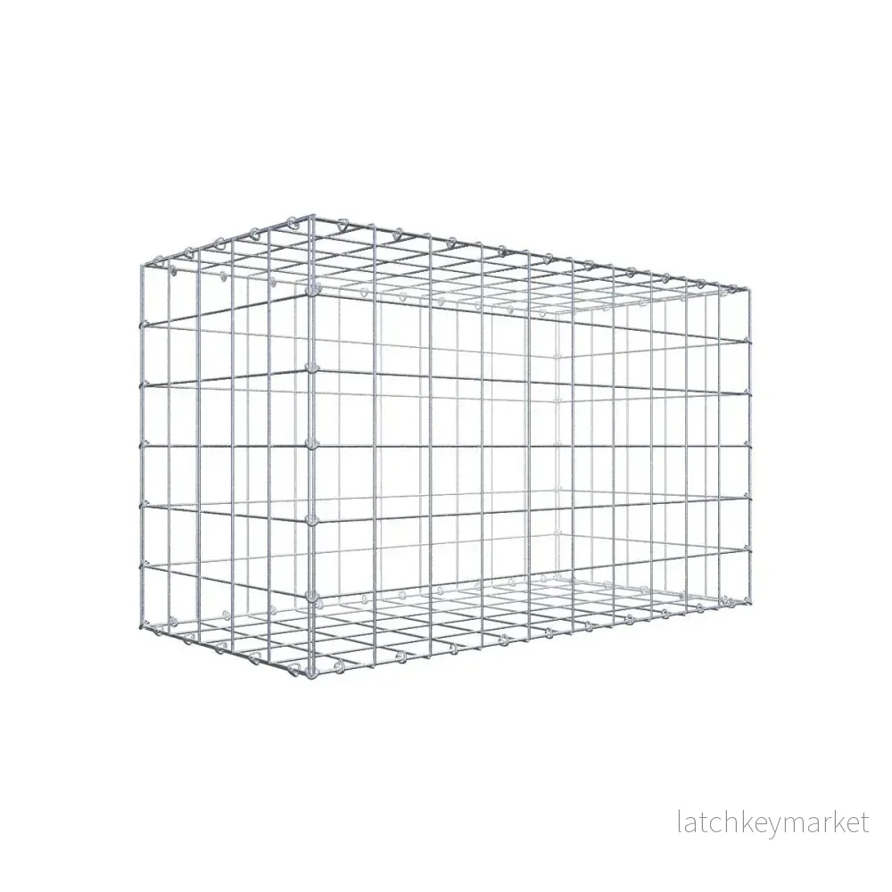 Gabion 100 cm x 60 cm x 50 cm (L x H x D), maskstorlek 10 cm x 10 cm, C-ring Gabion 100 cm x 60 cm x 50 cm (L x H x D), maskstorlek 10 cm x 10 cm, C-ring