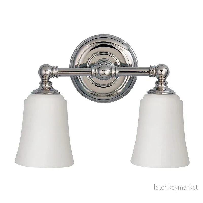 Badrumslampa Coquet dubbel i krom Badrumslampa Coquet dubbel i krom