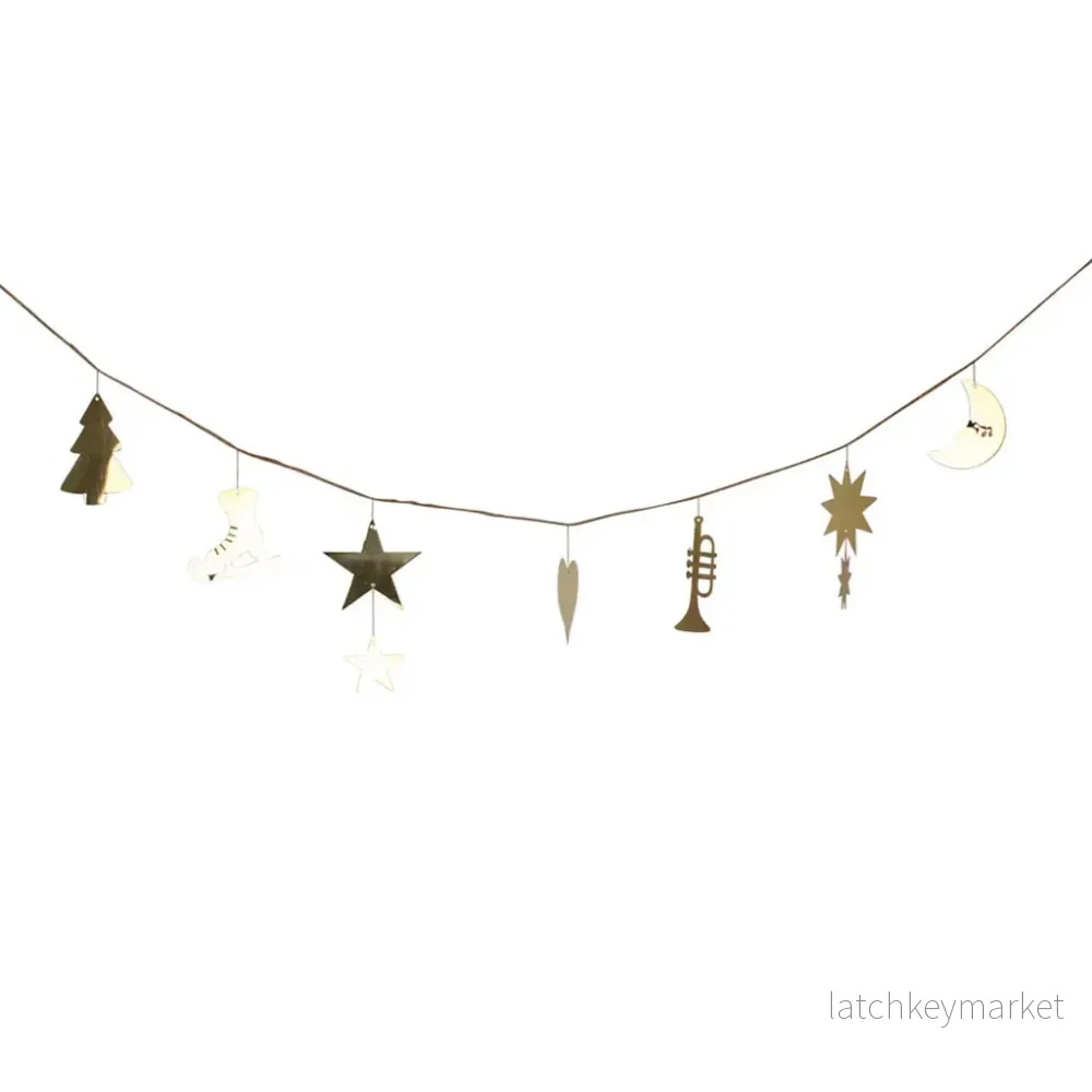 Girlang jul i mässing Girlang jul i mässing