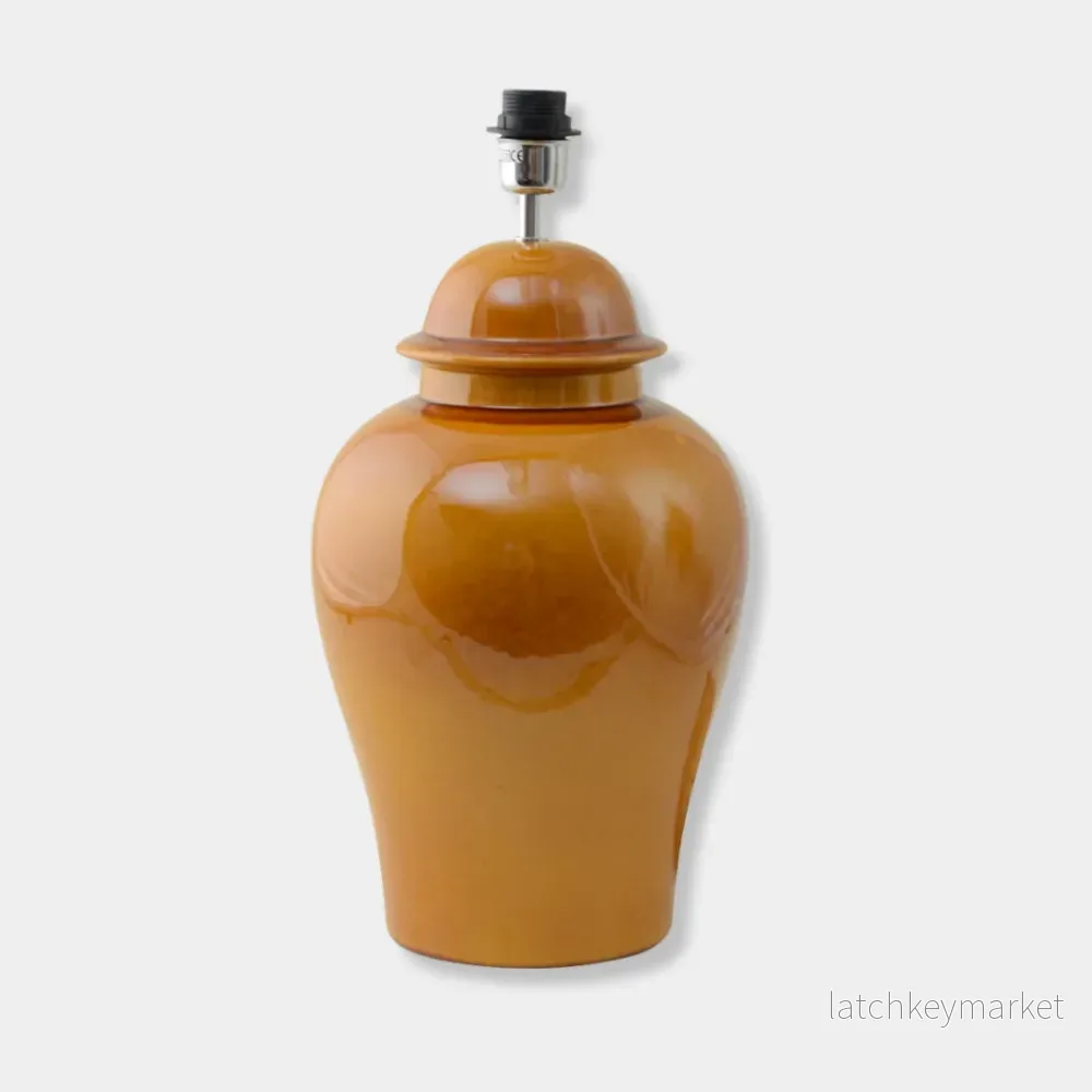 Lampfot Ming Mustard H35 cm