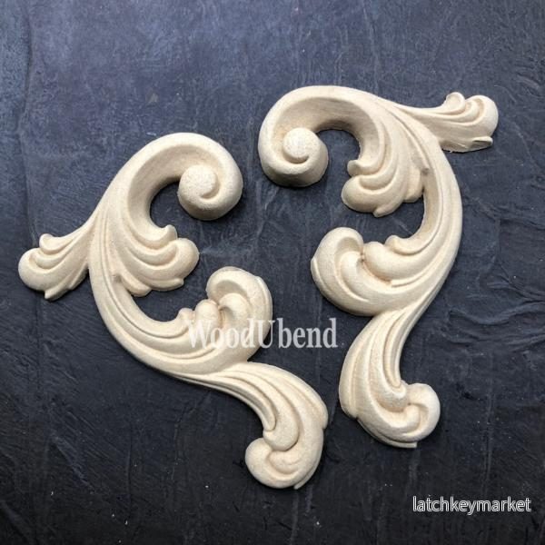 Ornament corner scrolls (2-pack)