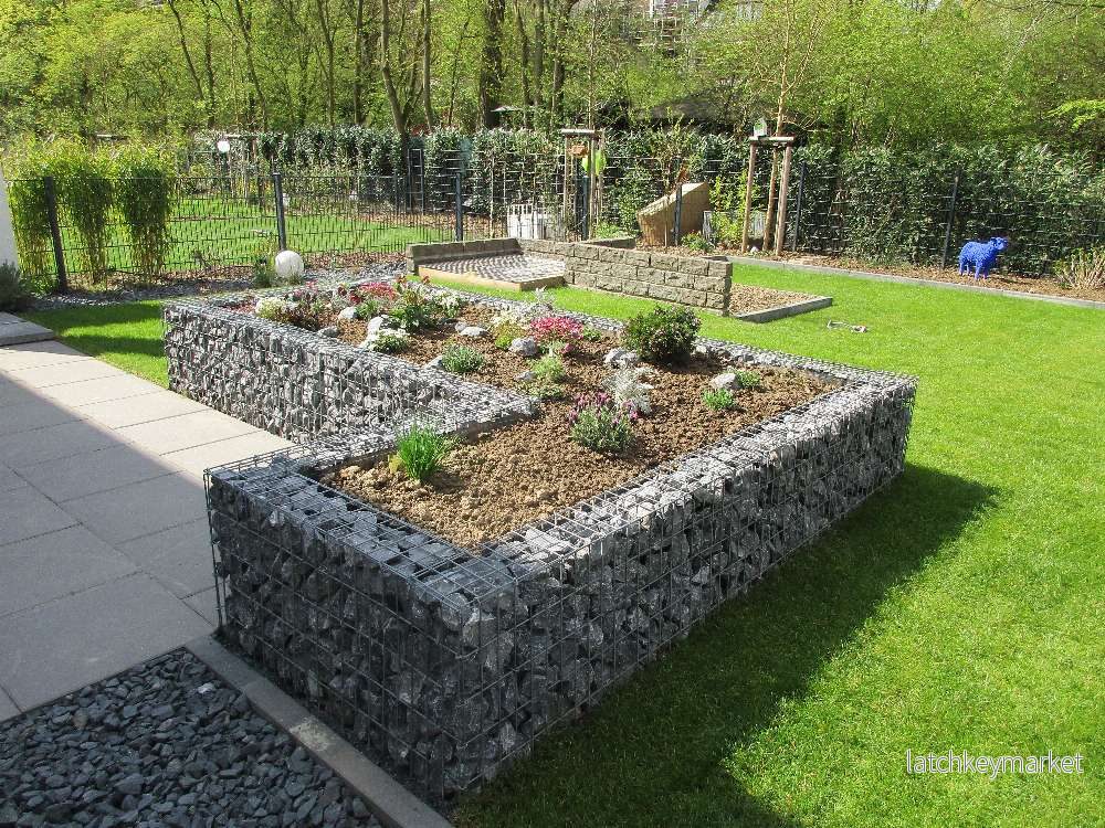 Gabion upphöjd säng gjord efter mått – maskstorlek 5x10cm Gabion upphöjd säng gjord efter mått – maskstorlek 5x10cm