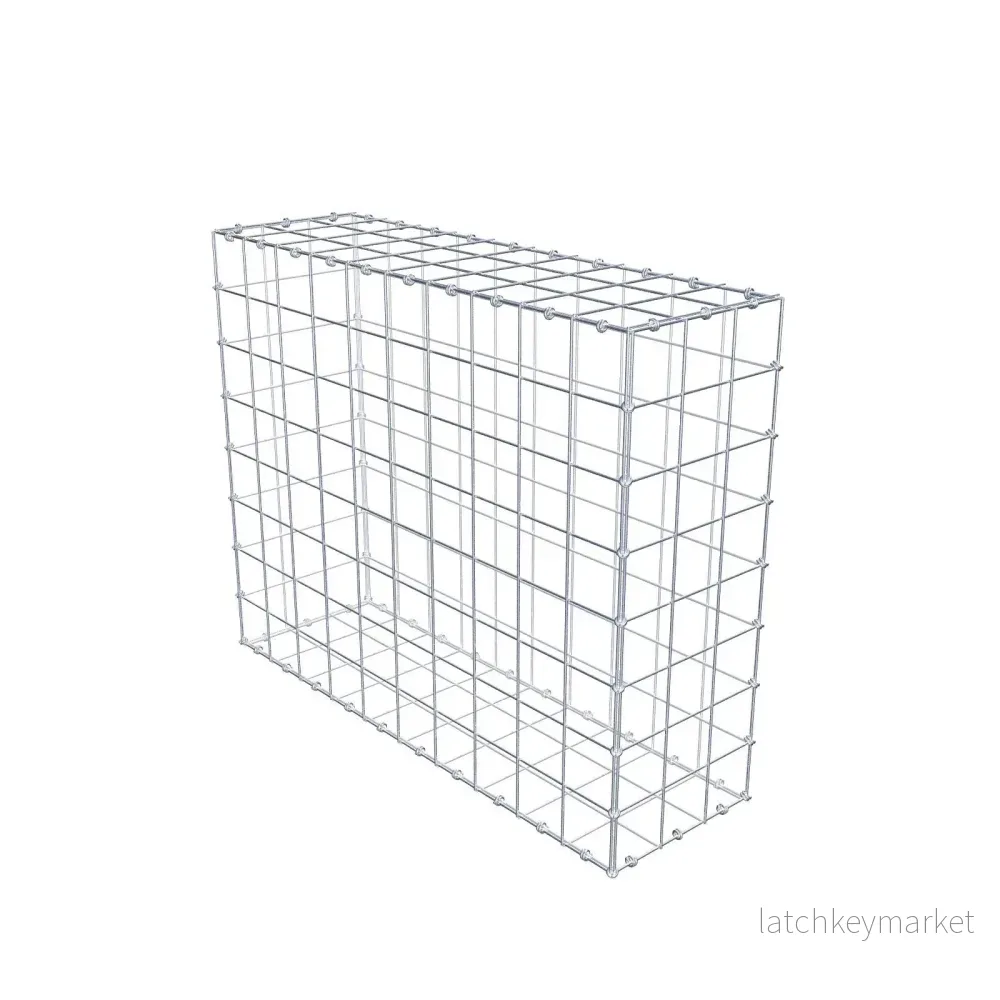 Gabion 100 cm x 80 cm x 30 cm (L x H x D), maskstorlek 10 x 10 cm, spiralring Gabion 100 cm x 80 cm x 30 cm (L x H x D), maskstorlek 10 x 10 cm, spiralring