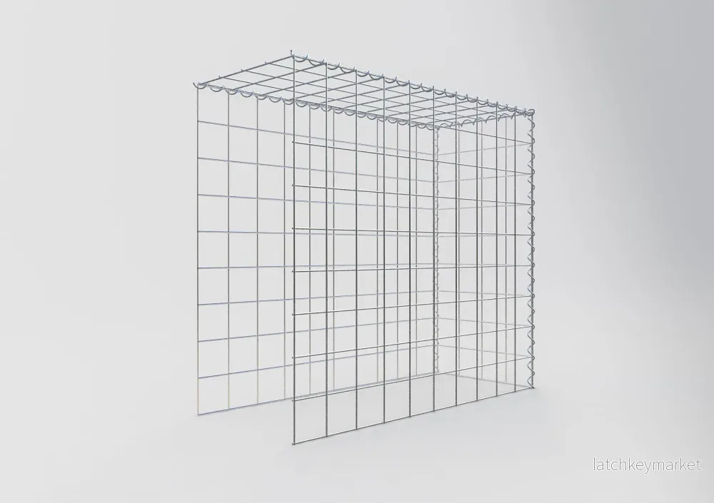 Extra gabion typ 4 100 cm x 90 cm x 40 cm (L x H x D), maskstorlek 10 cm x 10 cm, spiral - Bild 2