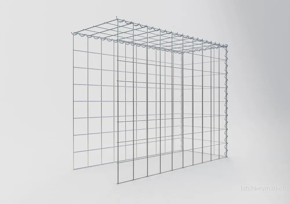 Extra gabion typ 4 100 cm x 80 cm x 40 cm (L x H x D), maskstorlek 10 cm x 10 cm, spiral - Bild 2