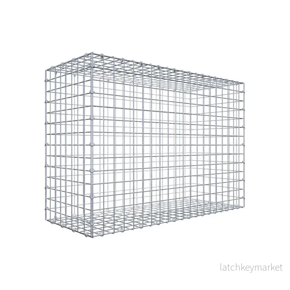 Gabion 100 cm x 70 cm x 40 cm (L x H x D), maskstorlek 5 cm x 5 cm, C-ring