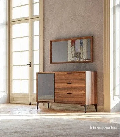 Nesta Sovrumsset - (160cm Säng-2st Sängbord-Sminkbord-Spegel) - Bild 2