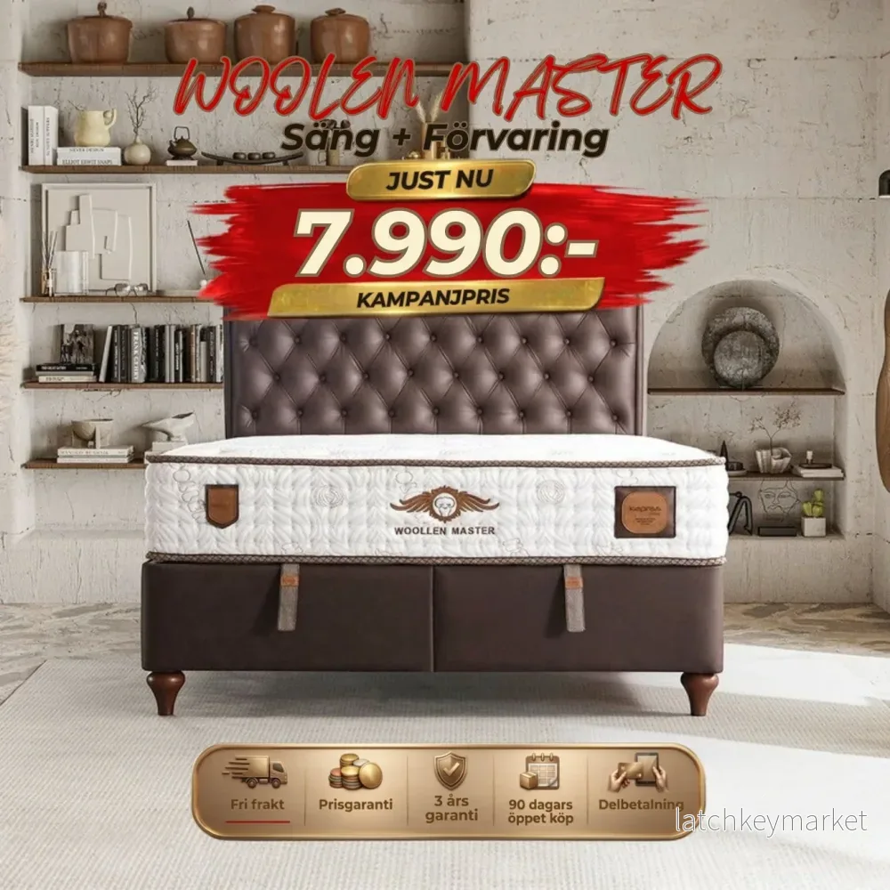 Woolen Master Säng-Huvudgavel-Förvaring