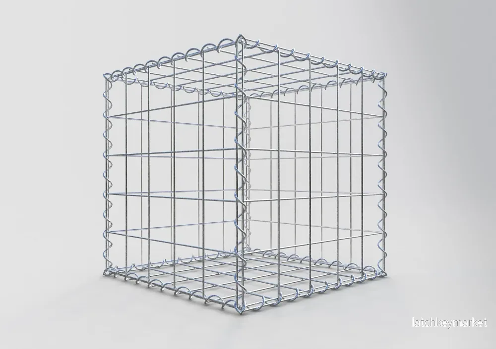 Gabion 50 cm x 50 cm x 50 cm (L x H x D), maskstorlek 10 cm x 10 cm, spiral - Bild 2