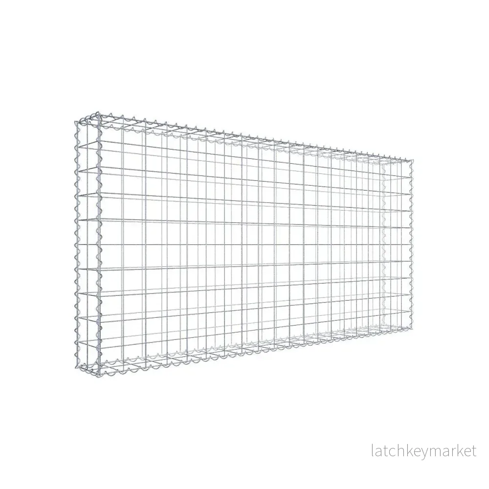 Gabion 200 cm x 100 cm x 20 cm (L x H x D), maskstorlek 10 cm x 10 cm, spiral Gabion 200 cm x 100 cm x 20 cm (L x H x D), maskstorlek 10 cm x 10 cm, spiral