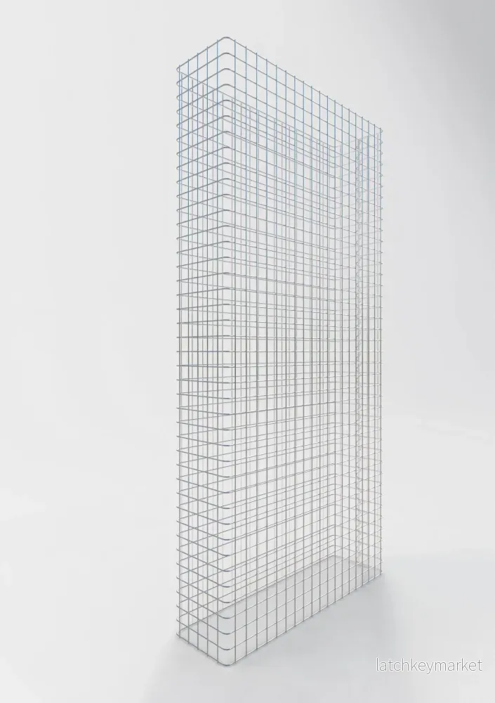 Gabionstängsel längd 97 cm, höjd 160 cm, djup 27 cm, maskstorlek 5 x 5 cm - Bild 2