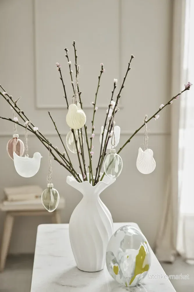 Feven påskdekoration H7 cm. ljusrosa glas - Bild 2