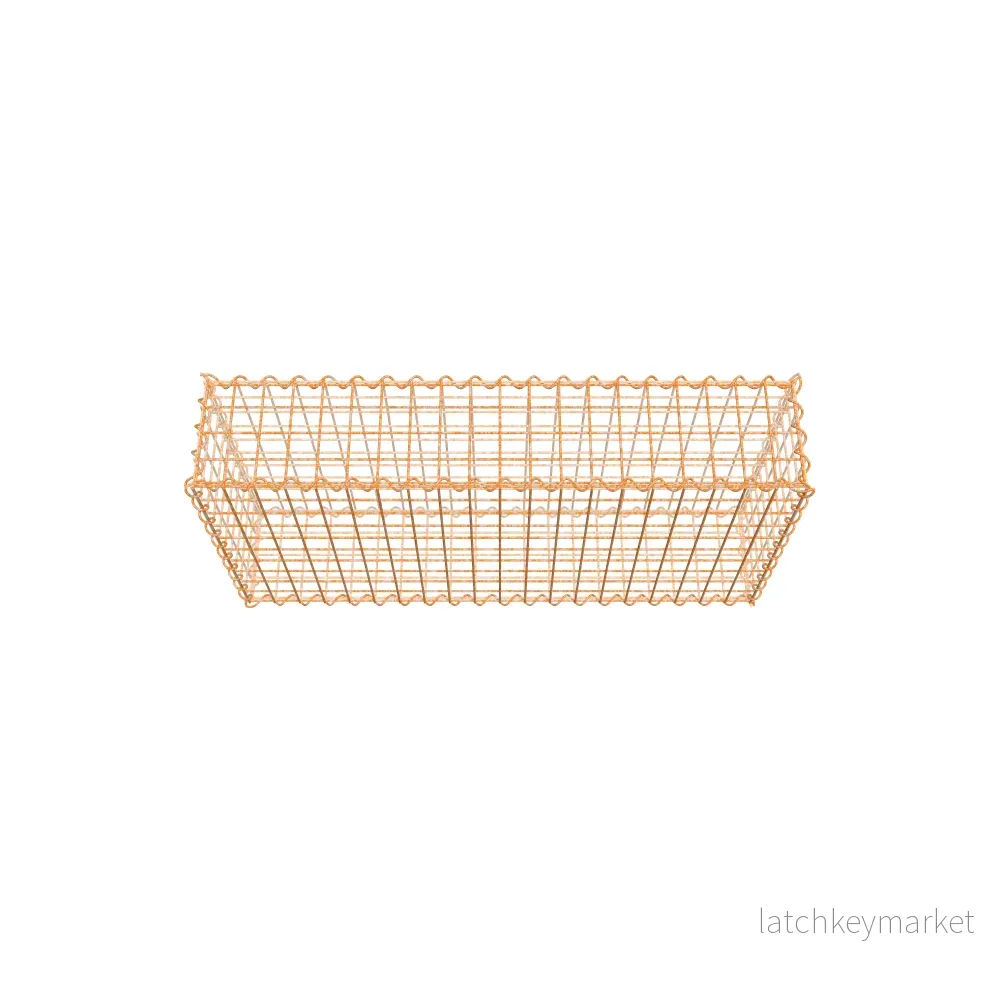 Rostig gabion 100 cm x 50 cm x 20 cm (L x H x D), maskstorlek 5 cm x 5 cm, spiral - Bild 3