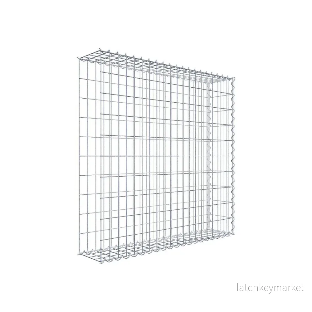 Extra gabion typ 2 100 cm x 100 cm x 20 cm (L x H x D), maskstorlek 5 cm x 10 cm, spiral Extra gabion typ 2 100 cm x 100 cm x 20 cm (L x H x D), maskstorlek 5 cm x 10 cm, spiral