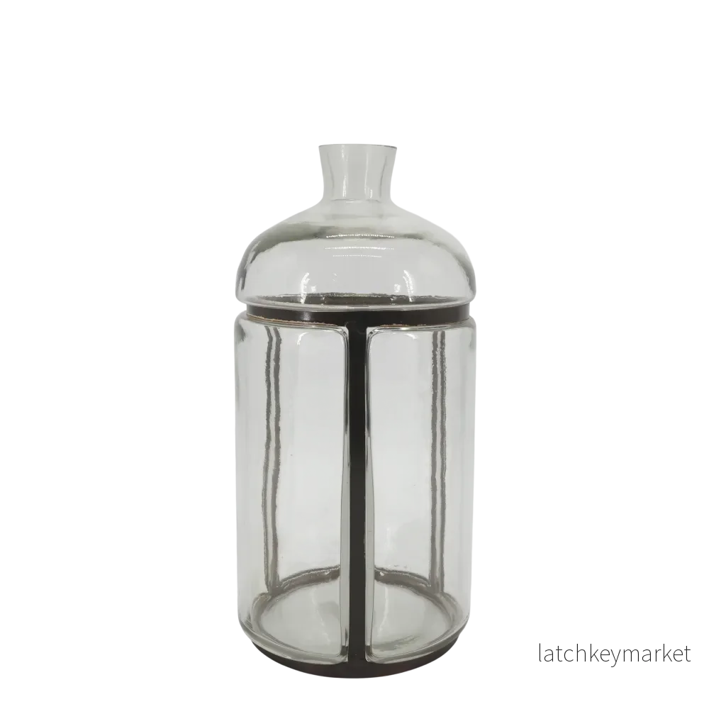 Dekorativa Vas Gammal fransk flaska med järndekor H38/Ø18 cm klar - Bild 3