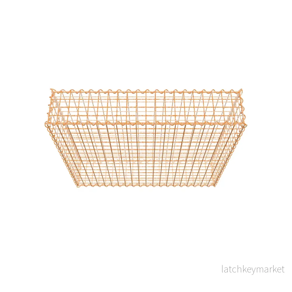Rostig gabion 100 cm x 90 cm x 20 cm (L x H x D), maskstorlek 5 cm x 5 cm, spiral - Bild 3