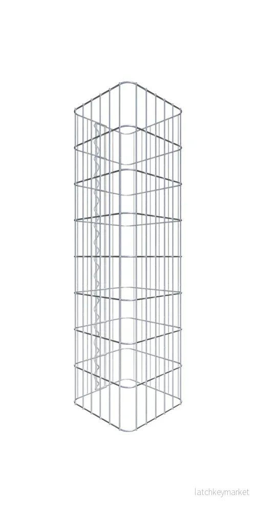 Gabionpelare, kantig 32 cm x 32 cm, 80 cm hög, MW 5 cm x 10 cm Gabionpelare, kantig 32 cm x 32 cm, 80 cm hög, MW 5 cm x 10 cm