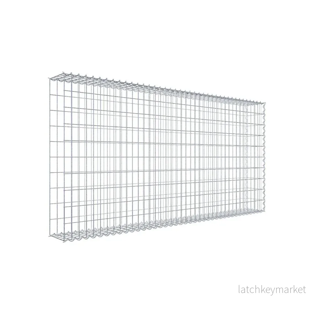 Extra gabion typ 2 200 cm x 100 cm x 20 cm (L x H x D), maskstorlek 5 cm x 10 cm, spiral Extra gabion typ 2 200 cm x 100 cm x 20 cm (L x H x D), maskstorlek 5 cm x 10 cm, spiral