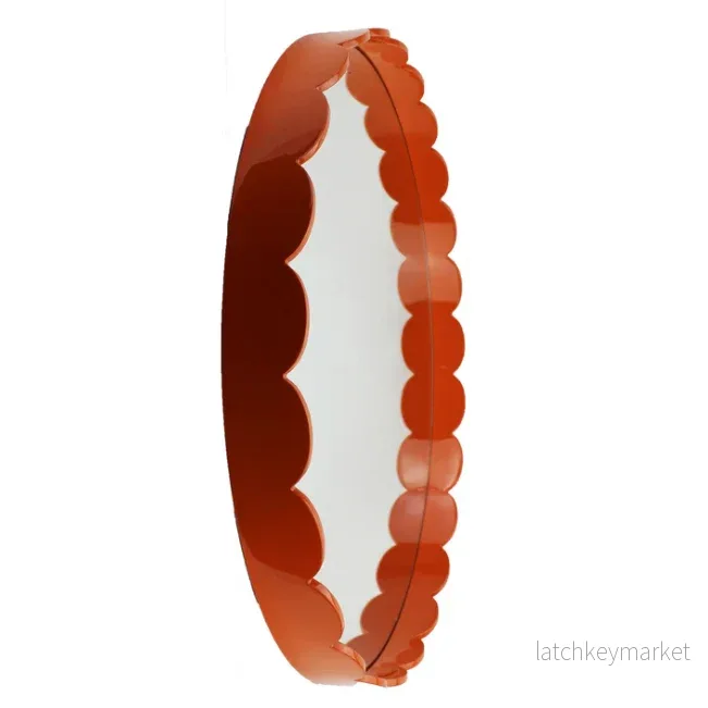 Scalloped Big Mirror Orange Scalloped Big Mirror Orange