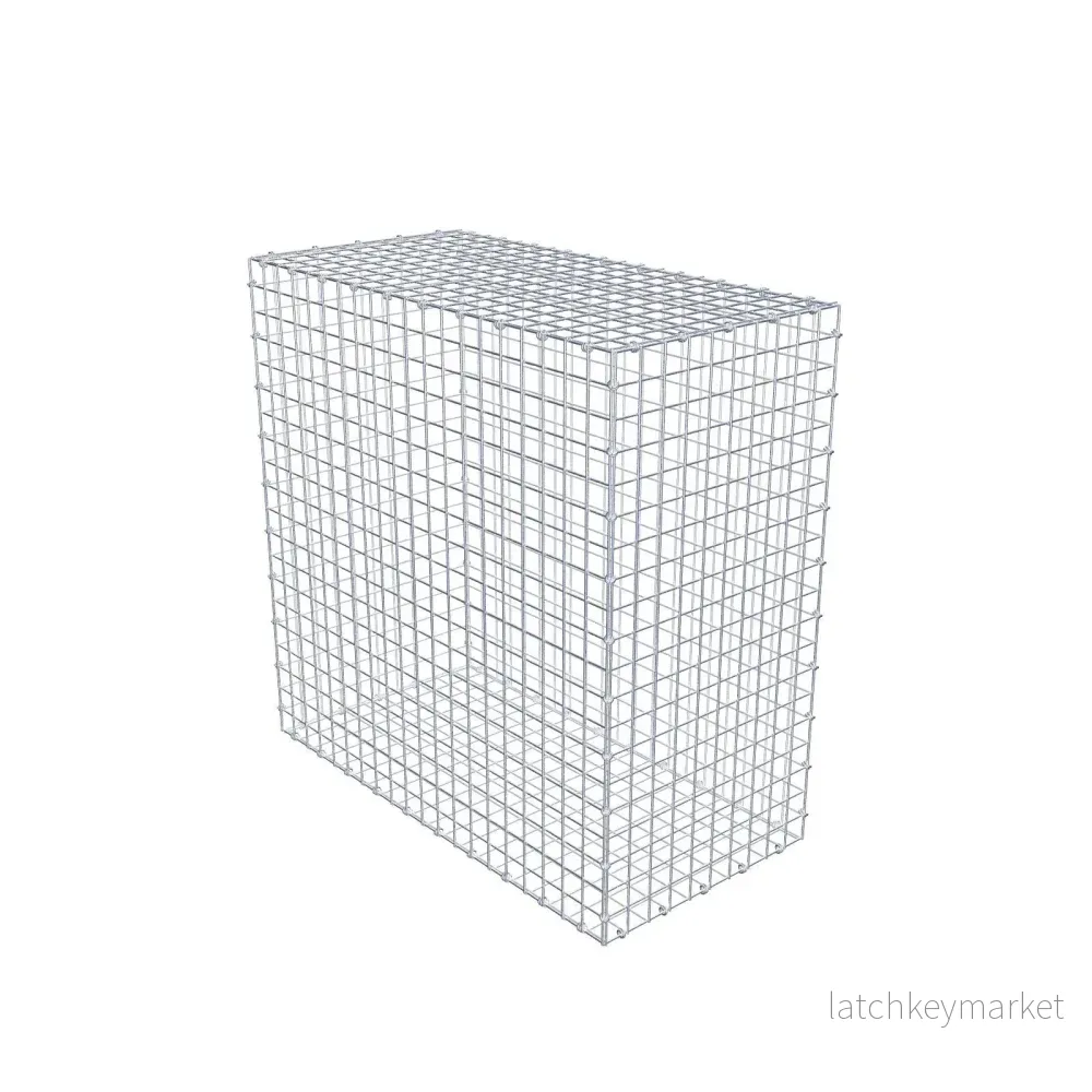 Gabion 100 cm x 100 cm x 50 cm (L x H x D), maskstorlek 5 x 5 cm, spiralring