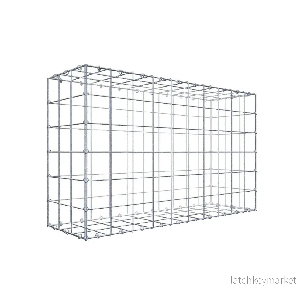 Gabion 100 cm x 60 cm x 30 cm (L x H x D), maskstorlek 10 cm x 10 cm, C-ring Gabion 100 cm x 60 cm x 30 cm (L x H x D), maskstorlek 10 cm x 10 cm, C-ring