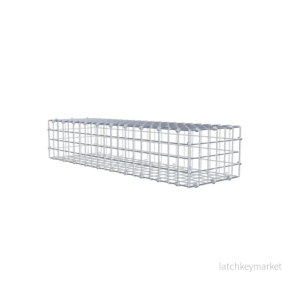 Gabion 100 cm x 20 cm x 30 cm (L x H x D), maskstorlek 5 x 5 cm, spiralring Gabion 100 cm x 20 cm x 30 cm (L x H x D), maskstorlek 5 x 5 cm, spiralring