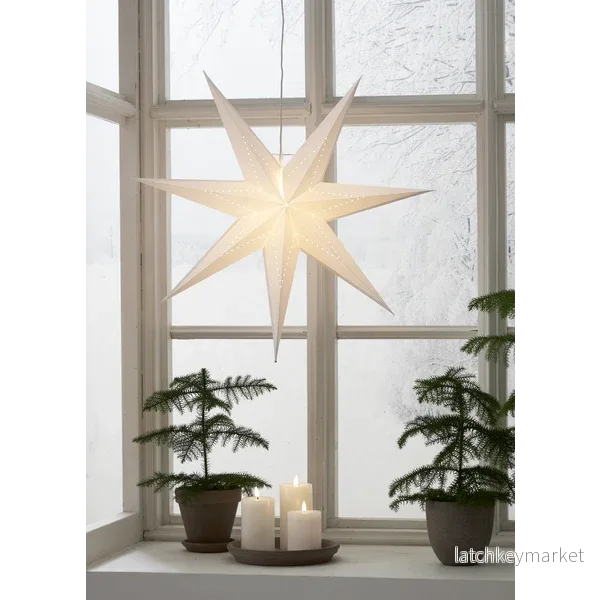 Adventsstjärna Pappersstjärna Lysa vit 70 cm Adventsstjärna Pappersstjärna Lysa vit 70 cm