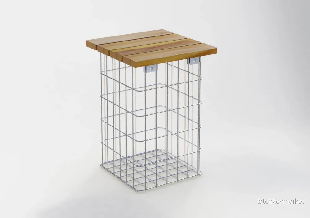 Varmförzinkad pall MW 5 x 10 cm, TEAK Varmförzinkad pall MW 5 x 10 cm, TEAK