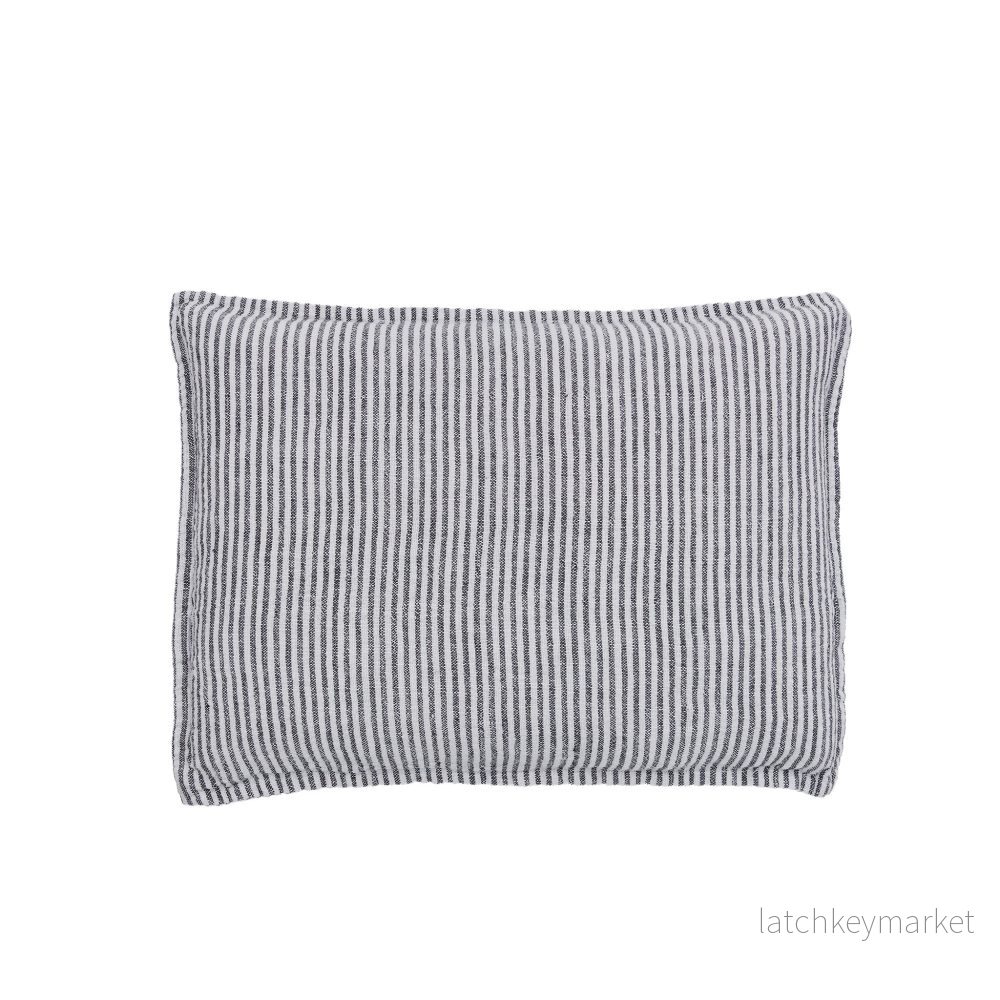 Fiona putetrekk L60XB40 cm. mørkegrå 100% lin Fiona putetrekk L60XB40 cm. mørkegrå 100% lin