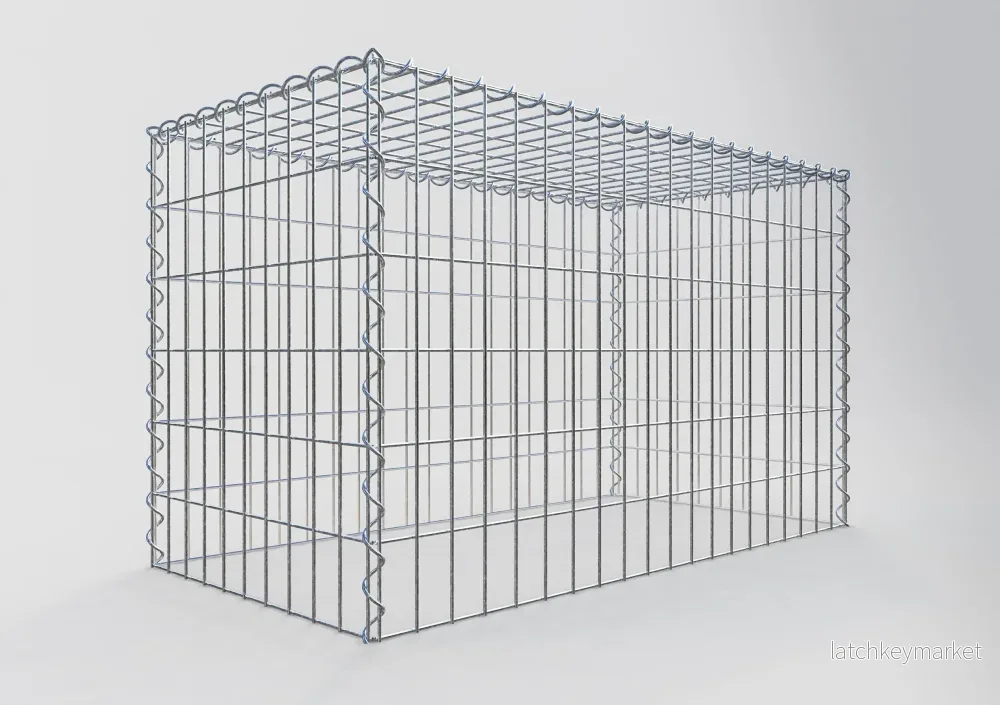 Extra gabion typ 3 100 cm x 60 cm x 50 cm (L x H x D), maskstorlek 5 cm x 10 cm, spiral - Bild 2
