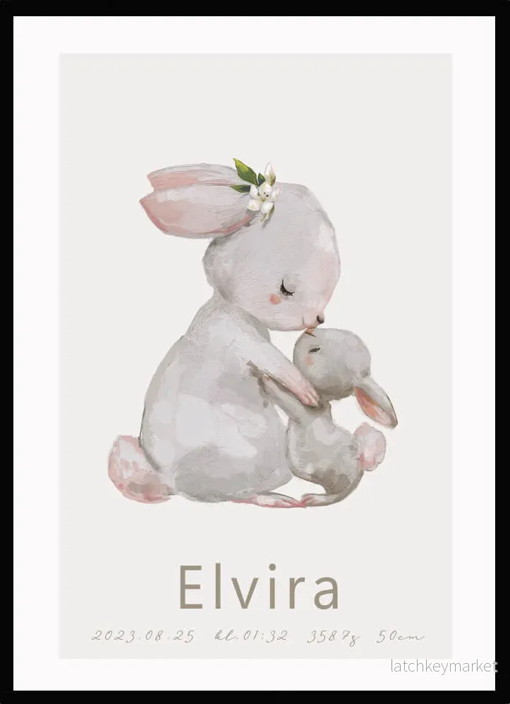 Namntavla rabbit kiss