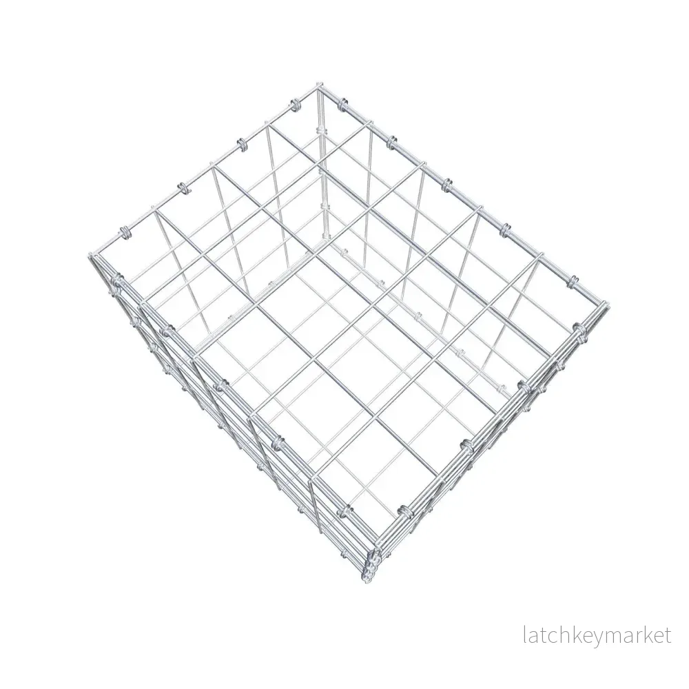 Gabion 50 cm x 40 cm x 40 cm (L x H x D), maskstorlek 10 x 10 cm, spiralring - Bild 3