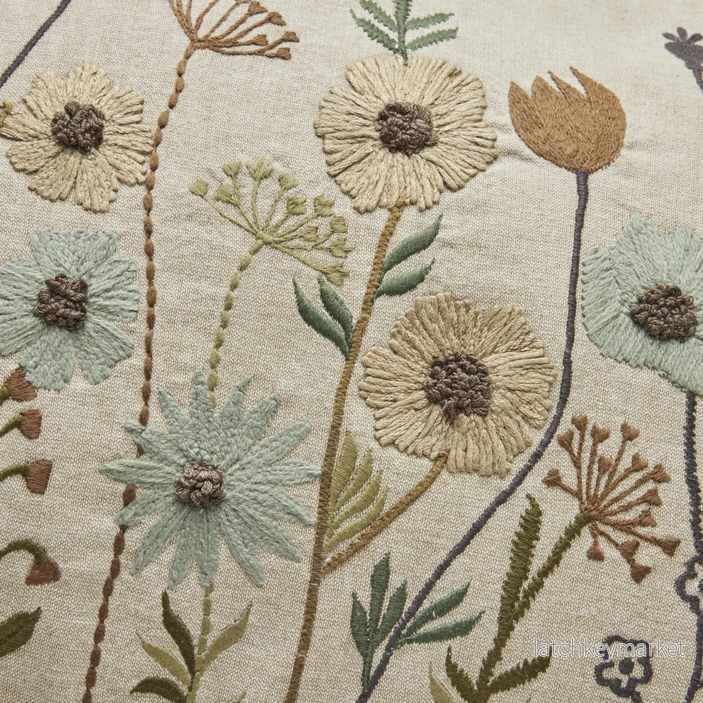 Ruth broderade putetrekk 40x60 cm. sand - Bild 2