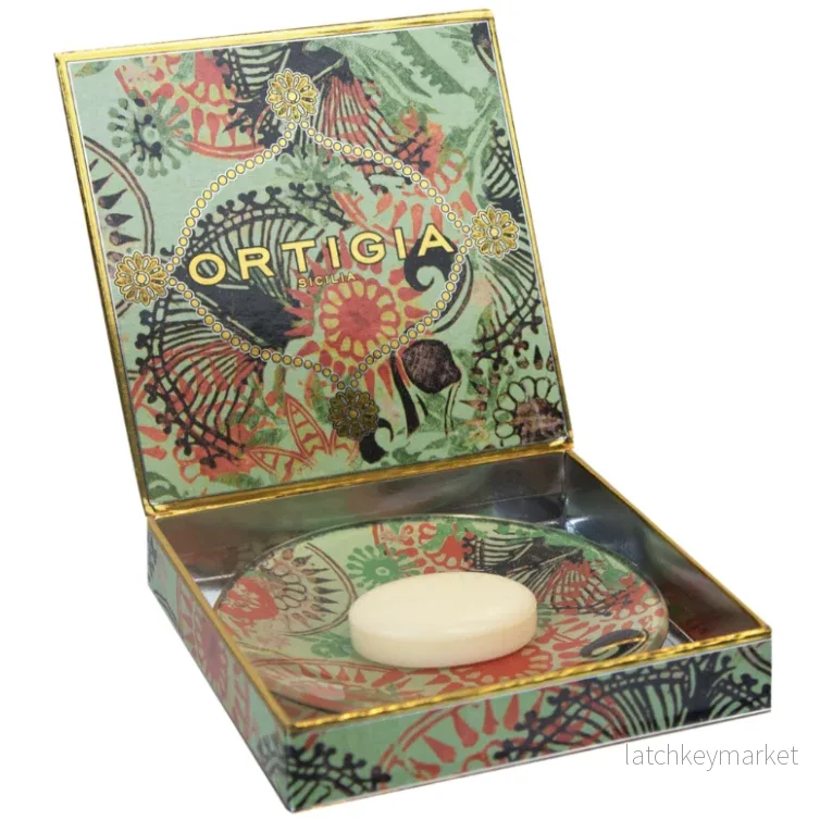 Ortigia Sicilia Fico d’India Glass Plate & Soap Box