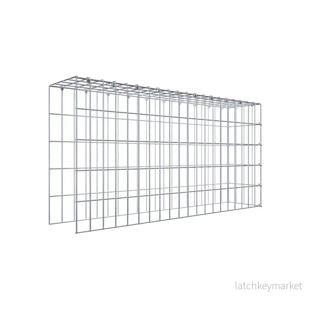 Typ 4 påbyggnadsgabion 100 cm x 50 cm x 20 cm (L x H x D), maskstorlek 5 cm x 10 cm, C-ring Typ 4 påbyggnadsgabion 100 cm x 50 cm x 20 cm (L x H x D), maskstorlek 5 cm x 10 cm, C-ring