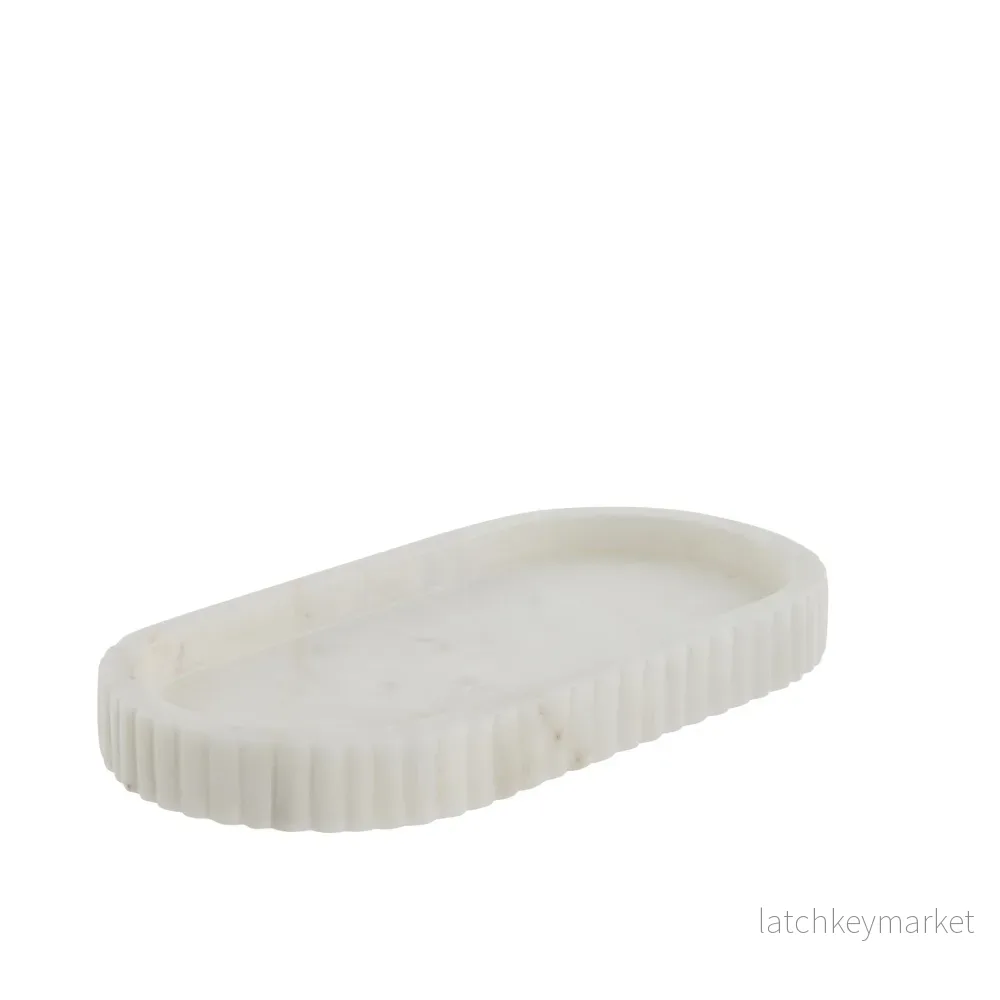Eliana bricka Ø12,5 cm. vit marmor Eliana bricka Ø12,5 cm. vit marmor