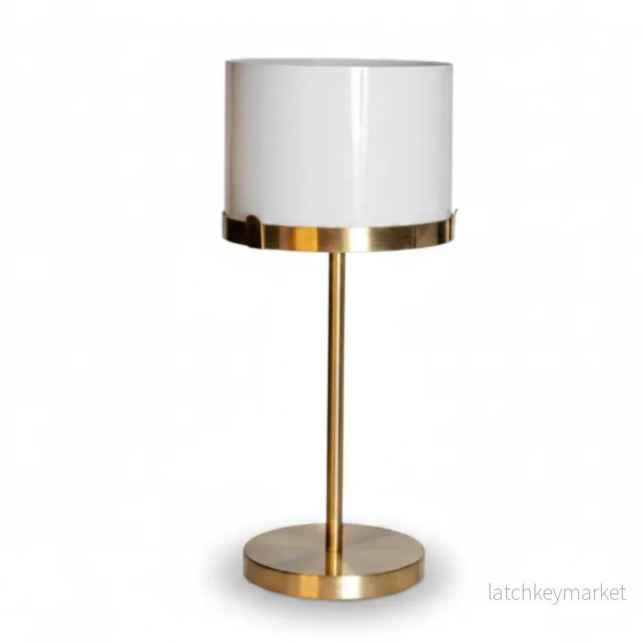 Marcel bordslampa mässing/vit