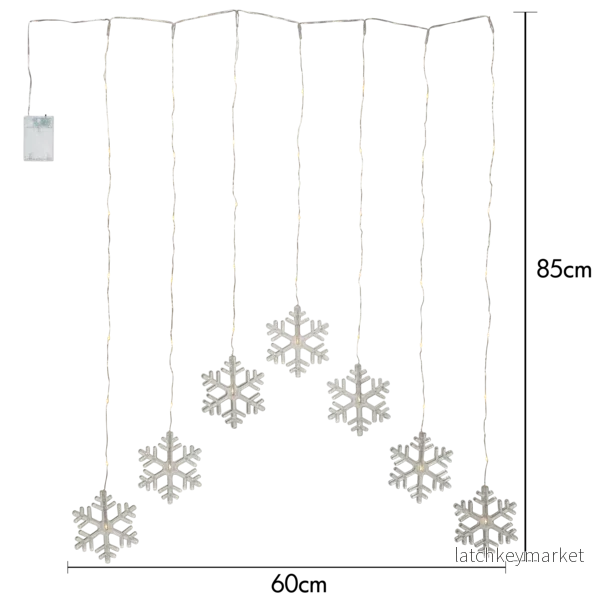 Belysning Jul Ljusgardin Snowflake 60x85 cm - Bild 3
